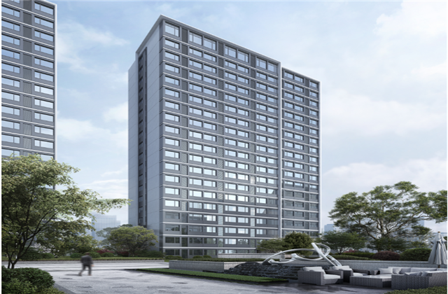 杭州市首座近零能耗住宅建筑临安豪门国际宸锦学府主体结顶